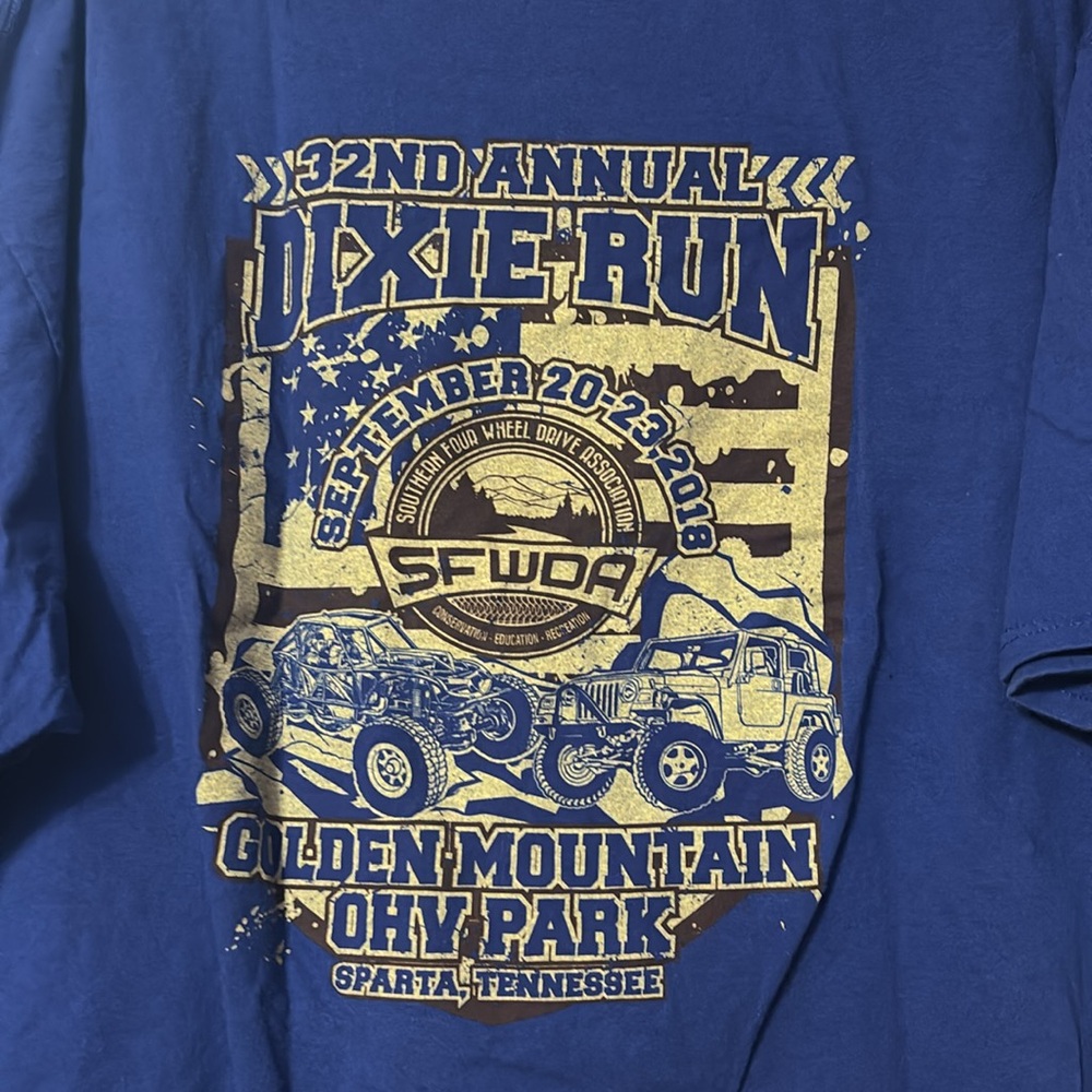 Port & Company Blue T-Shirt 3XL 32nd annual Dixie run golden mountain OHV park